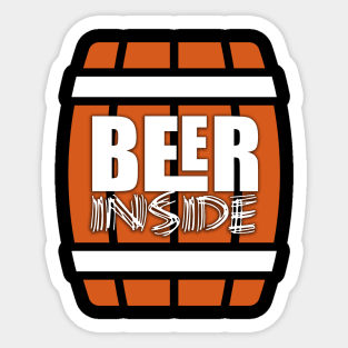 beer inside barel Sticker